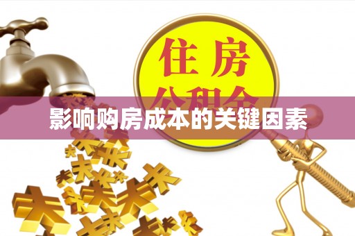 巴塘影响购房成本的关键因素
